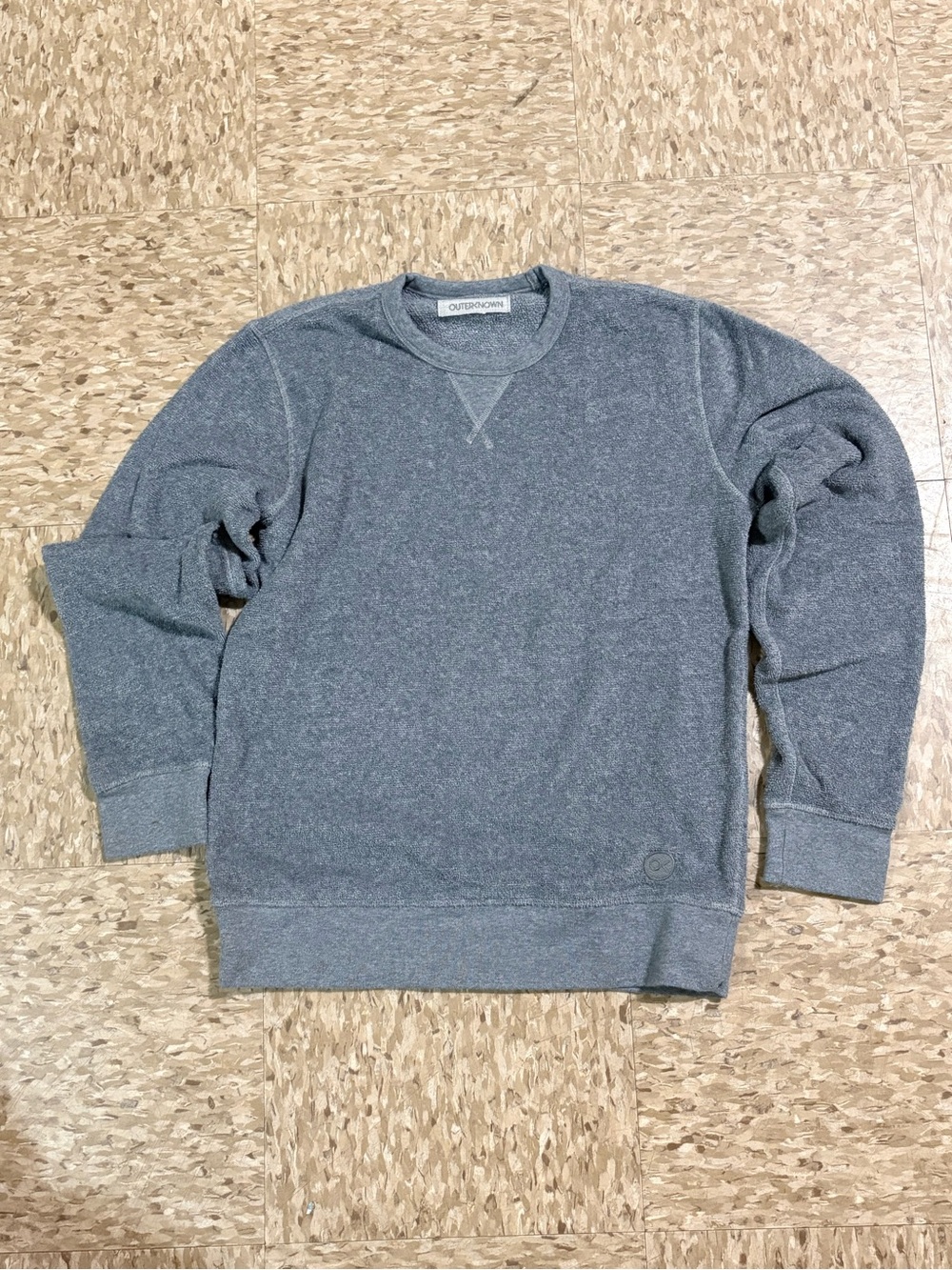 Outerknown Men's Heather Gray Crewneck Pullover